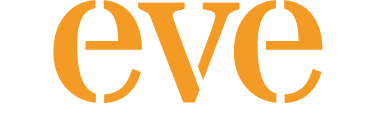 Orange "EVE" logo with "unique venues: extraordinary events" text below.
