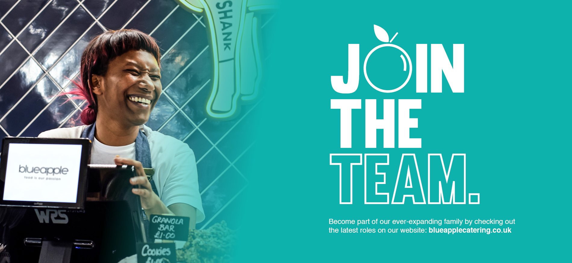 Join the team, blueapplecatering.co.uk.