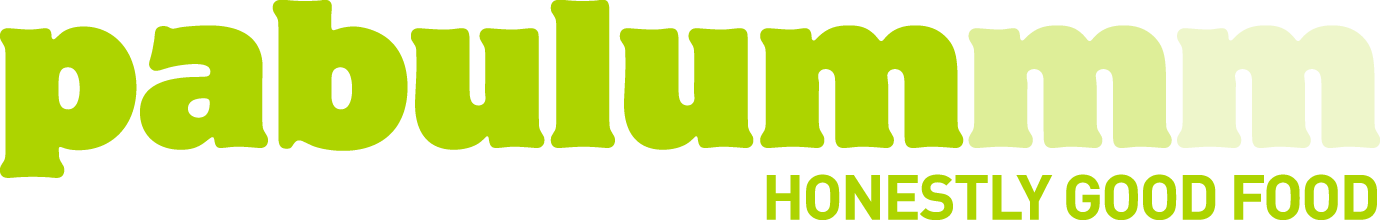 "pabulum" text with "Honestly Good Food" below.