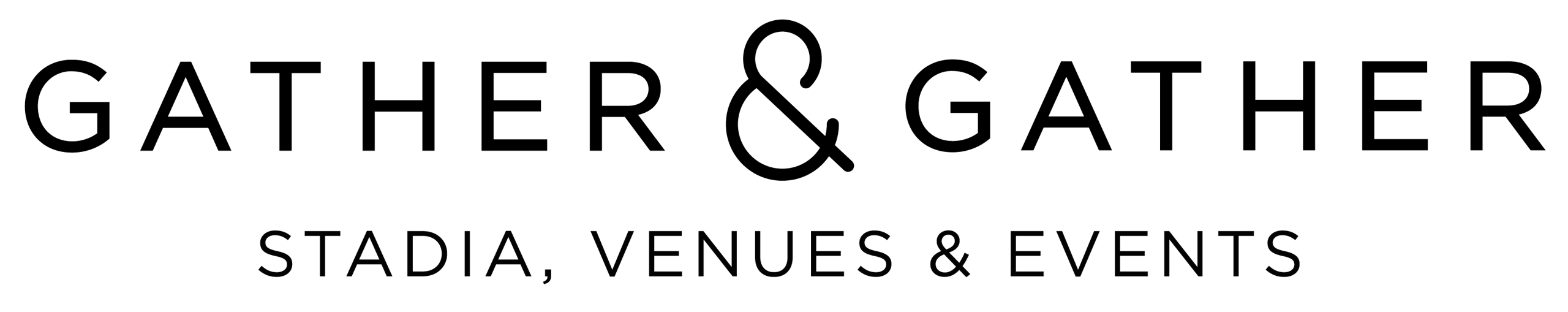 Gather & Gather logo with "STADIA, VENUES & EVENTS" below.