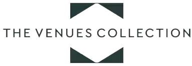 Logo with text "THE VENUES COLLECTION" and a geometric design.