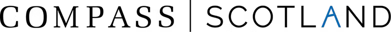 Abstract blue symbol on black background, possibly a stylized "A".
